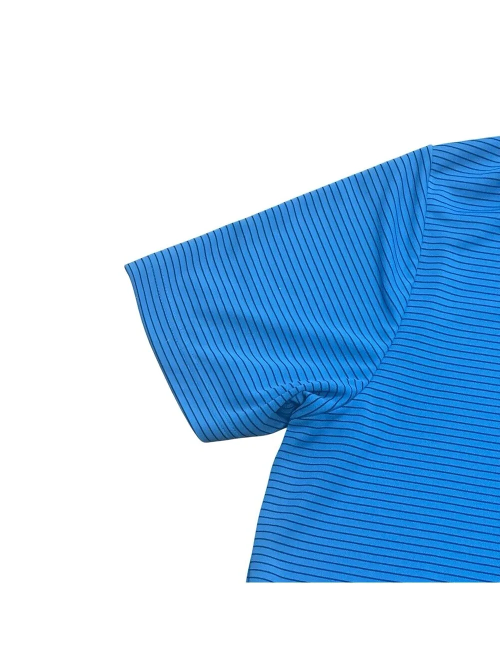 Adidas Polo Shirt Mens 2XL Blue Striped Short Sleeve